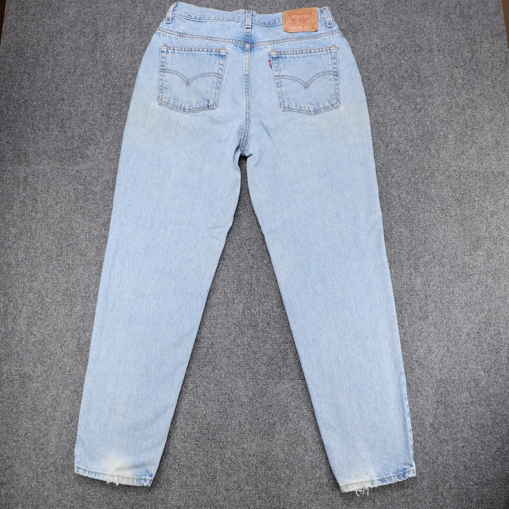 Levis 512 Slim Fit Straight Leg Jeans Light Wash Blue High Rise 14 REG M Vintage
